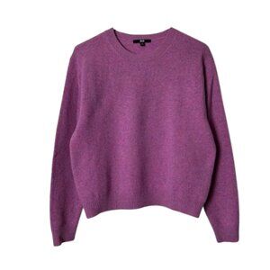 Uniqlo pink purple 100% wool crewneck sweater womens XS